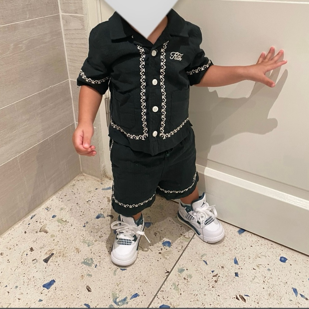 Kith Kids Black Matching Set